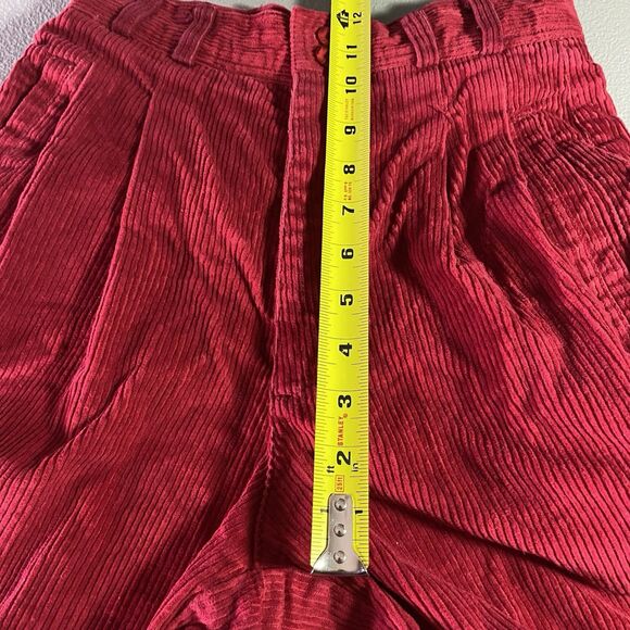 CASUAL CORNER Shorts Vintage High Waist Pleated Bermuda Retro Mom Womens 2 Red - Picture 6 of 7